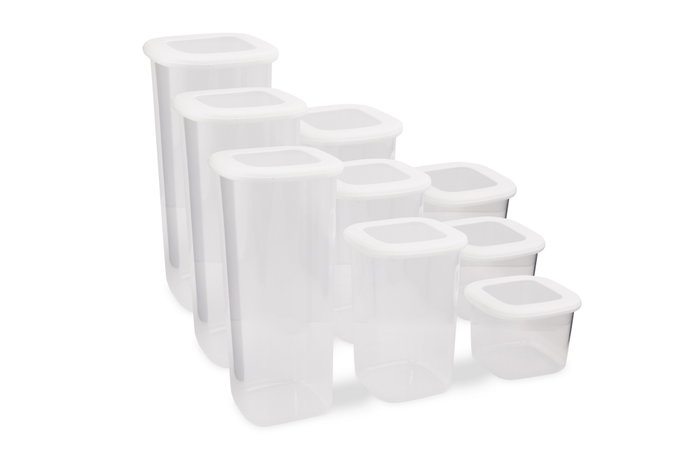 Hermia Set de 9 Cajas de Almacenaje Blanco
